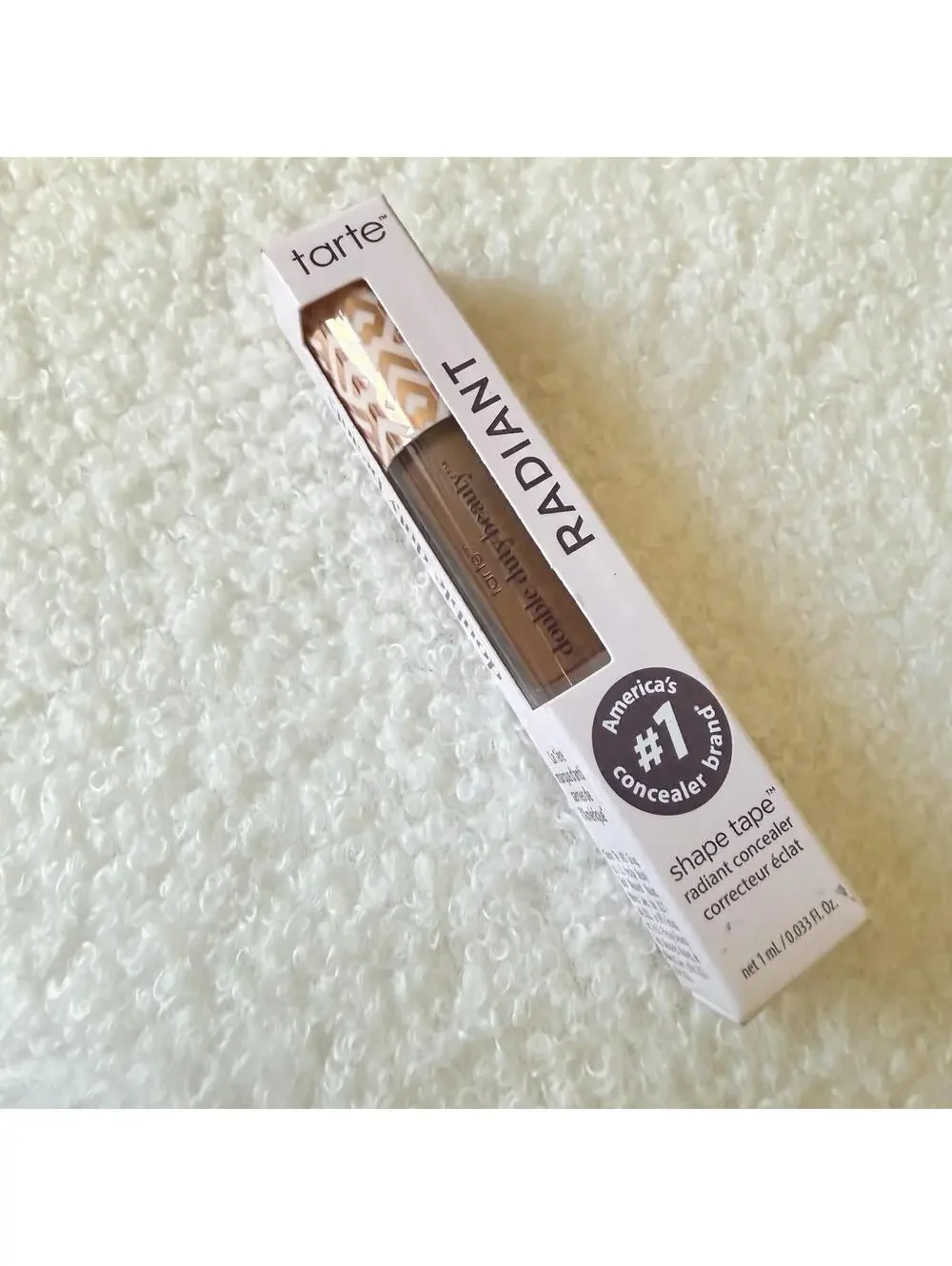 tarte Shape Tape Radiant Concealer Medium-Buildable 60N Mahogany .033 floz‎